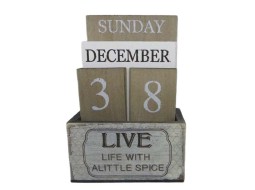 Вечный календарь настольный деревянный 10,5*5,5см