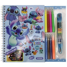 Альбом для творчості 3 в 1 Stitch + фломастери