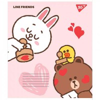 Зошит 12 аркушів коса лінія Line friends