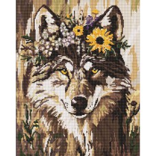 Алмазна мозайка 40*50см Гарна вовчиця