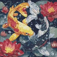 Алмазна мозайка 40*40см Життя кої