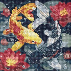 Алмазна мозайка 40*40см Життя кої