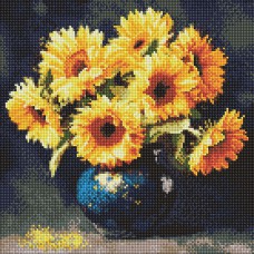Алмазна мозайка 40*40см Соняшник в темряві