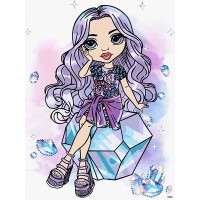 Картина за номерами для дітей 30*40 Rainbow High. Violet