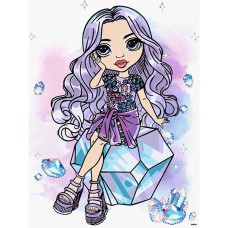 Картина за номерами для дітей 30*40 Rainbow High. Violet