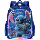 Рюкзак шкільний 36*27*13см Stitch синій LED