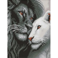 Алмазна мозаїка 30*40см Закохані леви
