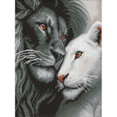 Алмазна мозаїка 30*40см Закохані леви