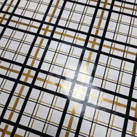 Бумага упаковочная 100*70см Клеточка бронза