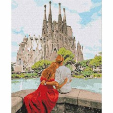 Картина по номерам 40*50см + краски + кисть 3шт с рамкой Романтическая Испания