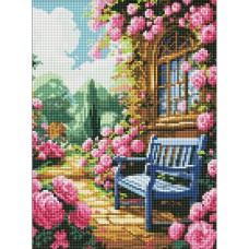 Алмазна мозаїка 30*40см без підрамника Квітковий сад