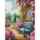 Алмазна мозаїка 30*40см без підрамника Квітковий сад