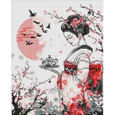 Алмазна мозаїка 40*50см Гейша і чай