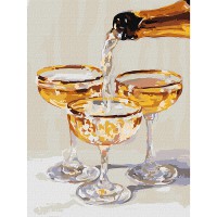 Картина за номерами 30*40см + фарби + пензель 3 шт з рамкою Мить для трьох