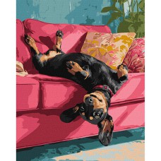 Картина за номерами 40*50см + фарби + пензель 3 шт з рамкою Диванна радість