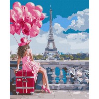 Картина за номерами 40*50см + фарби + пензель 3 шт з рамкою Улюблене місто