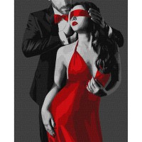 Картина за номерами 40*50см + фарби + пензель 3 шт з рамкою Колір пристрасті