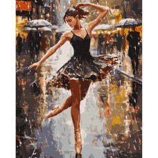 Картина за номерами 40*50см + фарби + пензель 3 шт з рамкою Грація дощу