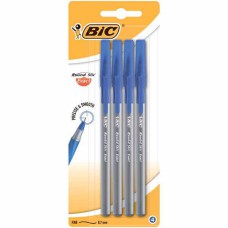 Ручка шариковая BIC Round Stic Exact синяя 4 шт в блистере