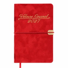 Щоденник датований А6 2026 VELOUR червоний