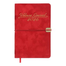 Щоденник датований А6 2024 VELOUR червоний