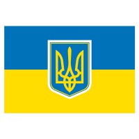 Флаг Украины 145*90 с гербом