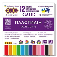 Пластилін CLASSIC 12 кольорів