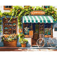 Картина по номерам 40*50см + краски + кисть 2шт с рамкой Мир цветов