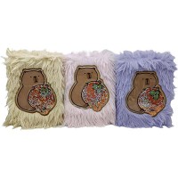 Блокнот А5 меховой Capybara с блестками