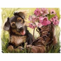 Алмазная мозайка 20*30см Оригинальный букетик