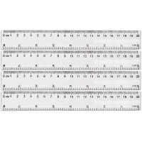 Линейка пластиковая 20см. прозрачная