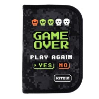 Пенал Kite без наповнення 1 відділення 1 відворот Game Over