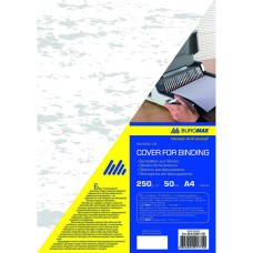 Обкладинка для палітурки картонна А4 під шкіру 250г/м біла