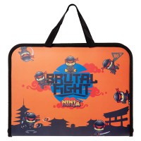 Папка-портфель на блискавці з тканинними ручками Ninja