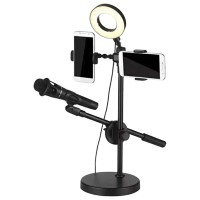 Кільцева LED лампа з подвійною підтримкою