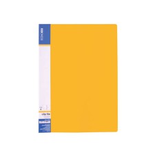Папка скоросшиватель А4 Clip A с карманом желтая