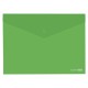 Папка конверт B5 прозрачная на кнопке зеленый