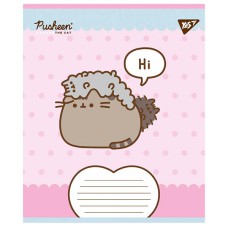 Зошит 12 аркушів клітинка Pusheen Weekend