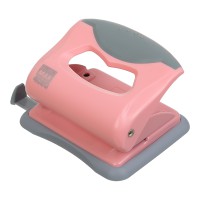 Діркопробивач Buromax на 20 аркушів пластиковий рожевий