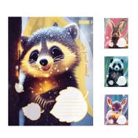 Тетрадь 12 листов линия Cute forest animal