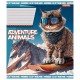 Тетрадь 24 листов клетка Adventure animals
