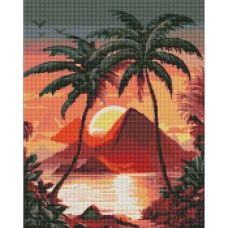 Алмазна мозайка 40*50см Світанок біля моря