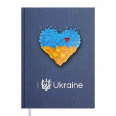 Щоденник недатований А5 288 аркушів Ukrane сірий
