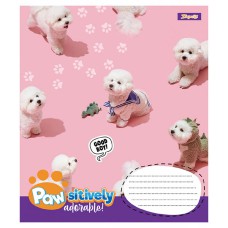 Зошит 18 аркушів клітинка Pawsitively