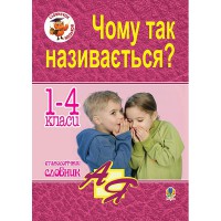 Етимологічний словник 1-4 класи Чому так називається