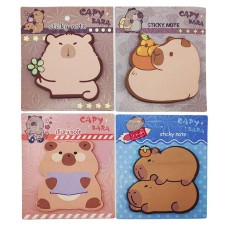 Папір для нотаток з клейким шаром Capybara 40 аркушів