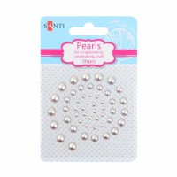 Набор жемчужин самоклеящихся Santi серебристый