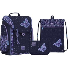 Рюкзак шкільний Kite 28*34*17см + пенал + сумка для взуття Butterfly