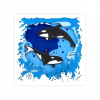 Картина 3D 30*30см Косатки