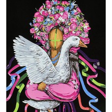 Картина за номерами 40*50см на чорному фоні Берегиня саду